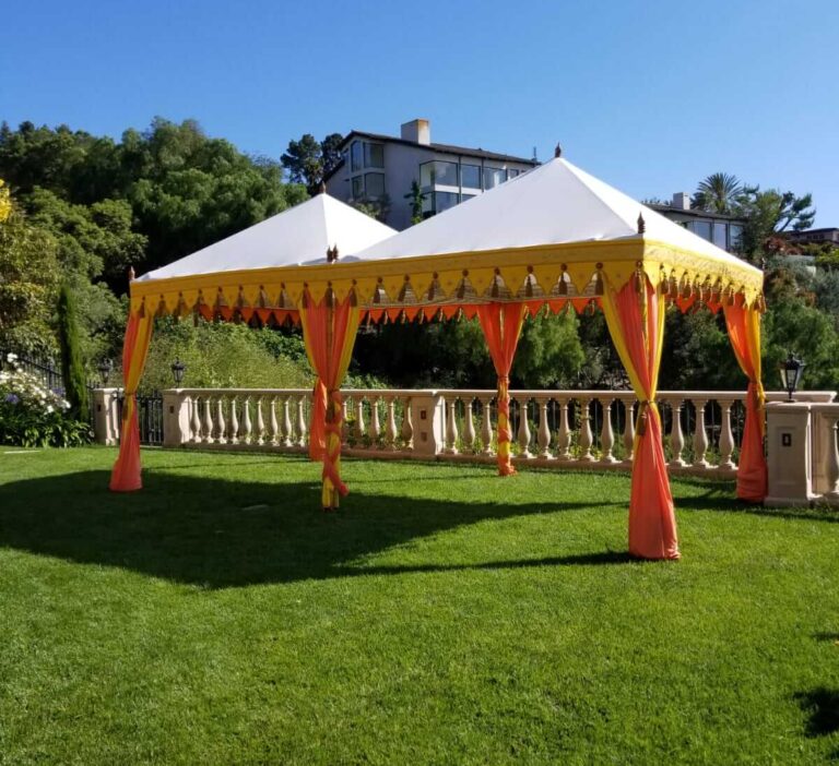 Backyard Yellow and Orange Theme Tent