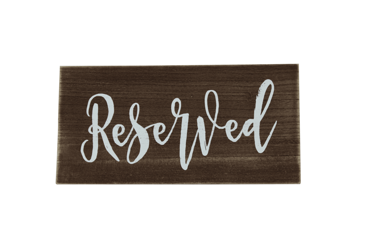 2 Reserved signs Taj Mahal Tents